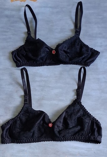 Set two black bras - two, size