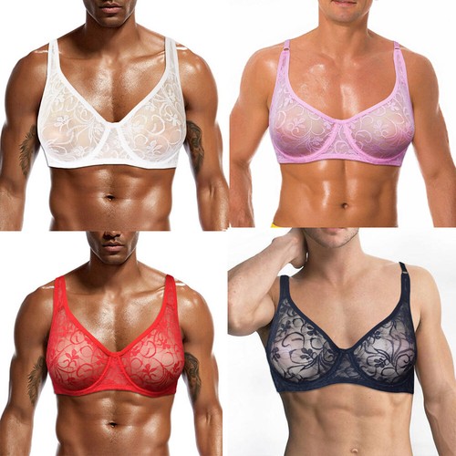 Men bras unpadded - men's, lace