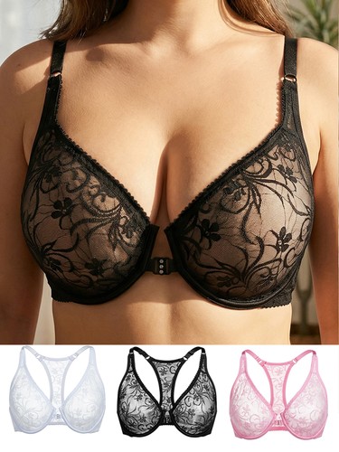 Fitted front closure bras - fitted,