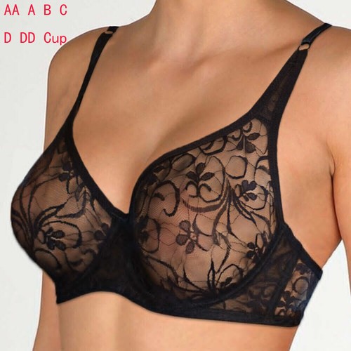 Floral lace see - floral, bra